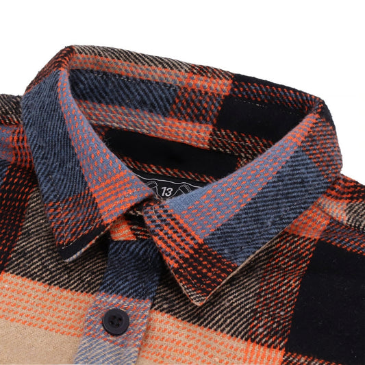 13 1/2 Steel flannel oxblood