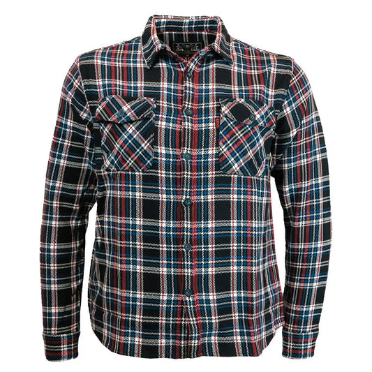 13 1/2 Woodland check shirt navy/red