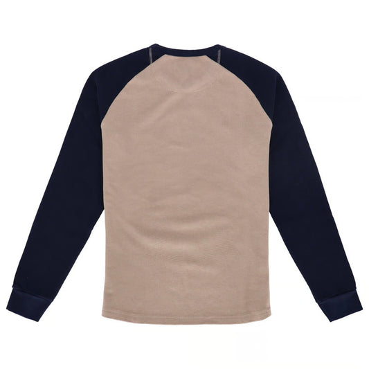 13 1/2 Waffle jersey sand/navy